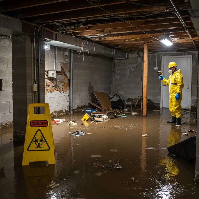 Flooded Basement Electrical Hazard in Rockwell, AR Property